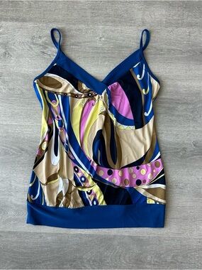 Vintage Y2K Suzy tank top with abstract print USA